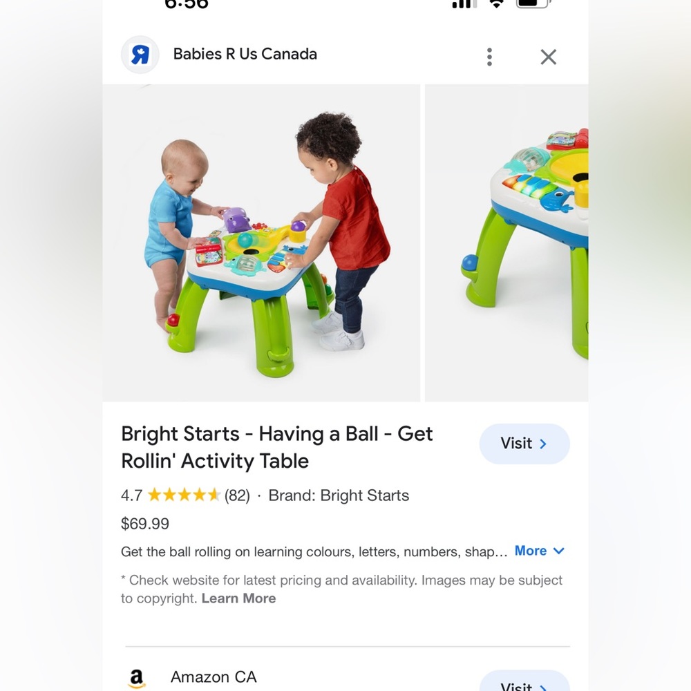 Bright starts - rollin start, having a ball activity table- like new.